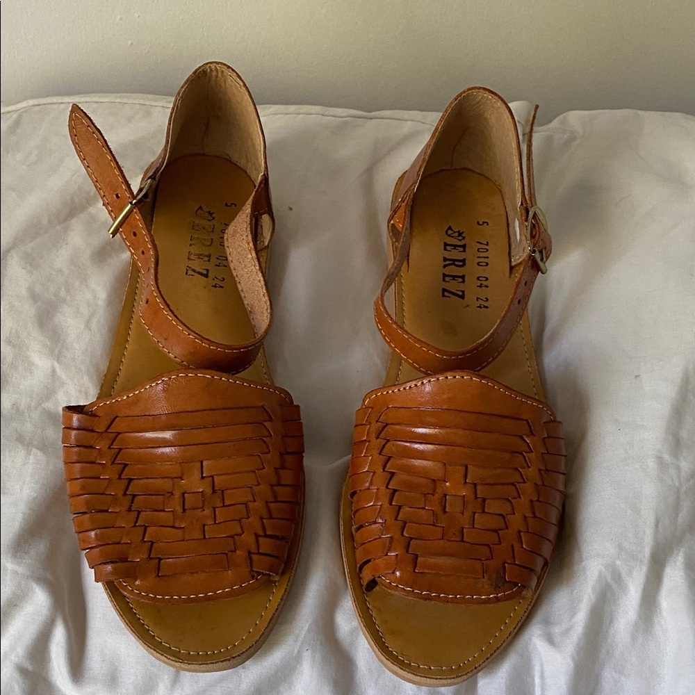 Elegant Brown Leather Sandals